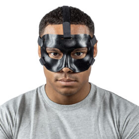 Photo of male model wearing Orfiguard face protection mask